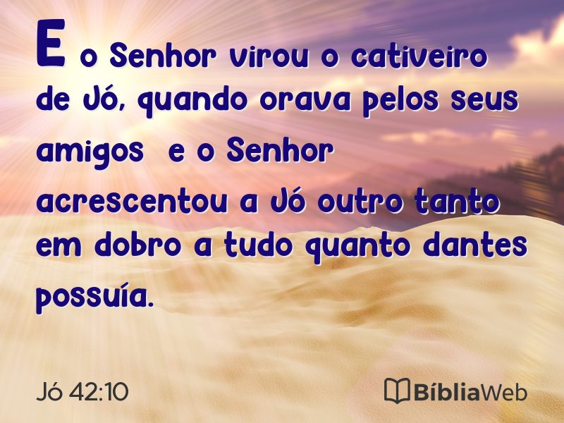Jó 42:10 em imagem para compartilhar
