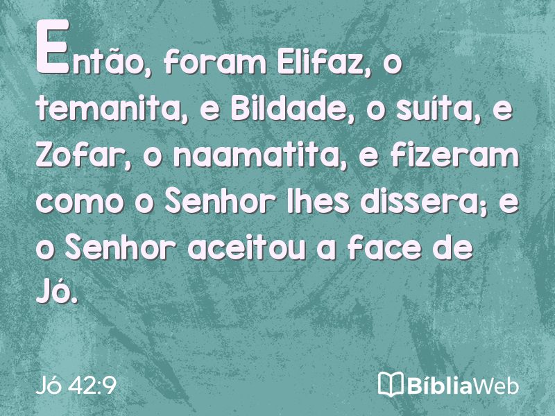 Jó 42:9 em imagem para compartilhar
