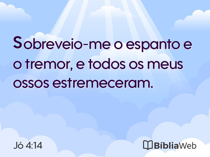 Jó 4:14 em imagem para compartilhar