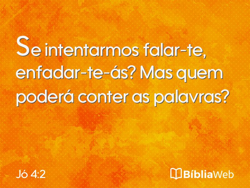 Jó 4:2 em imagem para compartilhar