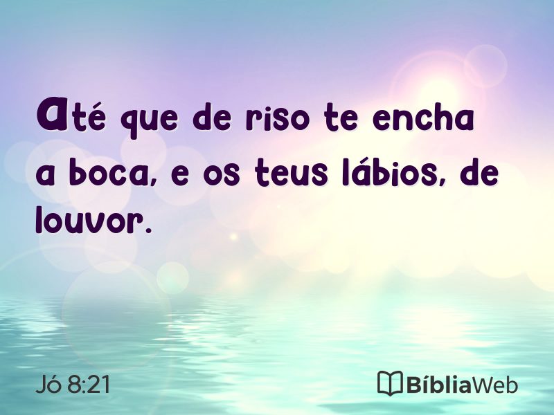 Jó 8:21 em imagem para compartilhar