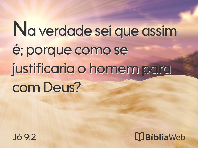 Jó 9:2 em imagem para compartilhar
