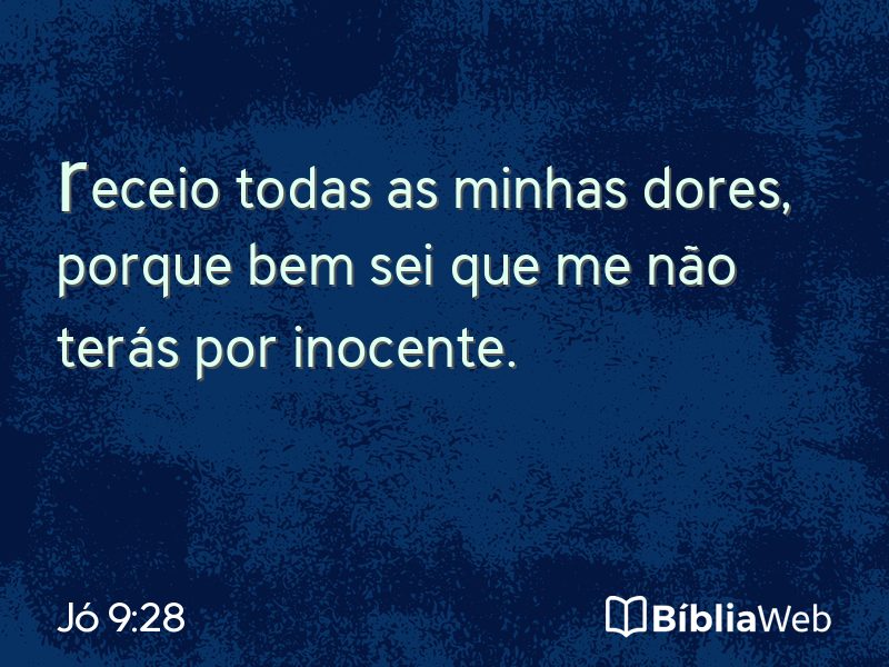 Jó 9:28 em imagem para compartilhar