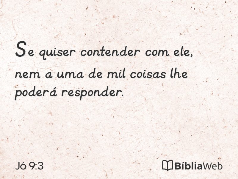 Jó 9:3 em imagem para compartilhar