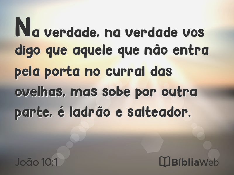 João 10:1 em imagem para compartilhar