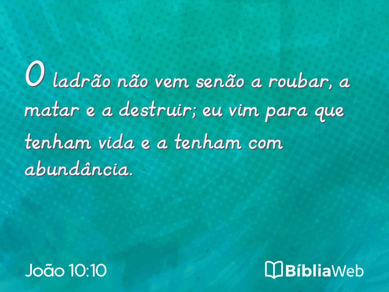 João 10:10 em imagem para compartilhar