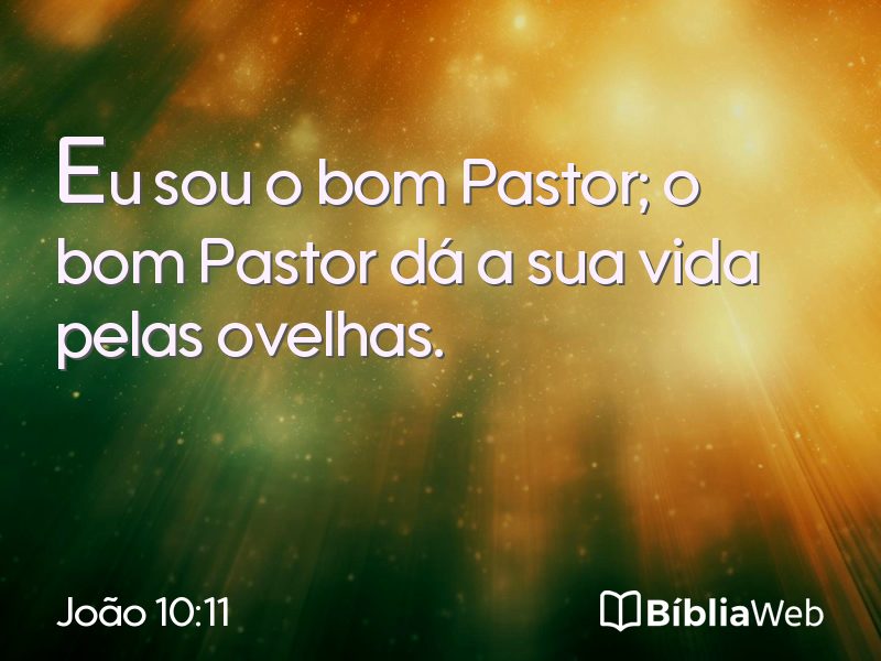 João 10:11 em imagem para compartilhar