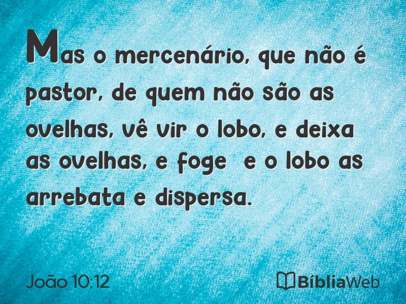 João 10:12 em imagem para compartilhar