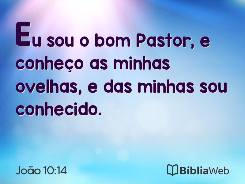 João 10:14 em imagem para compartilhar