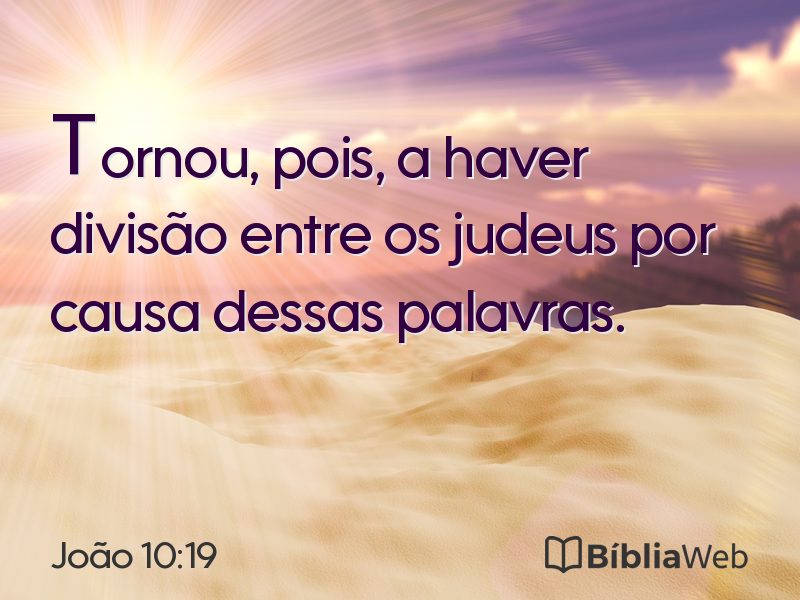 João 10:19 em imagem para compartilhar