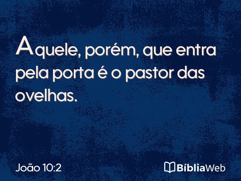 João 10:2 em imagem para compartilhar