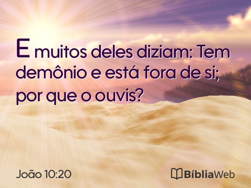 João 10:20 em imagem para compartilhar