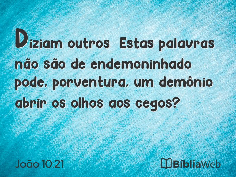 João 10:21 em imagem para compartilhar