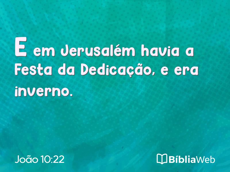 João 10:22 em imagem para compartilhar