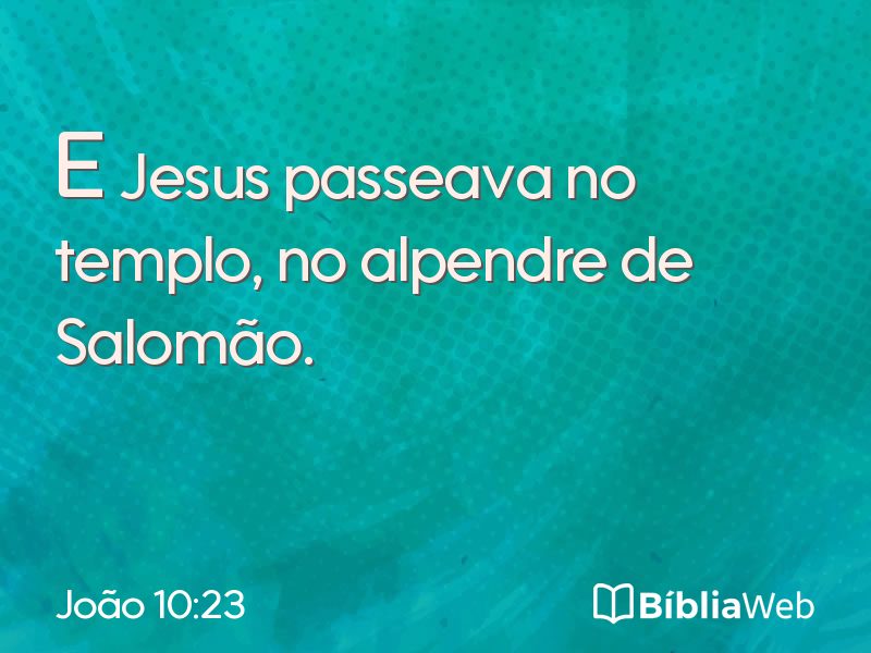 João 10:23 em imagem para compartilhar