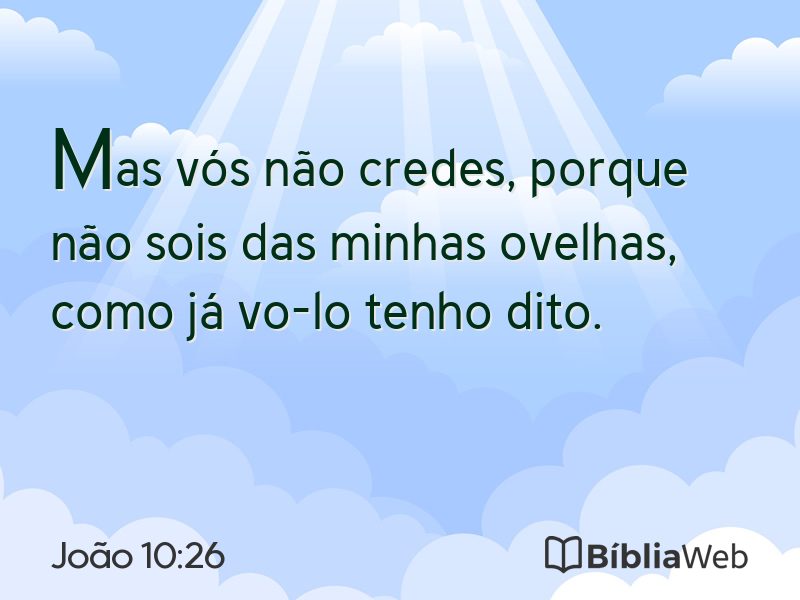 João 10:26 em imagem para compartilhar