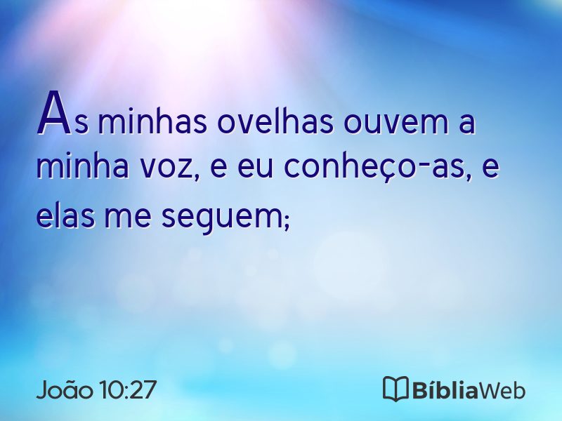 João 10:27 em imagem para compartilhar