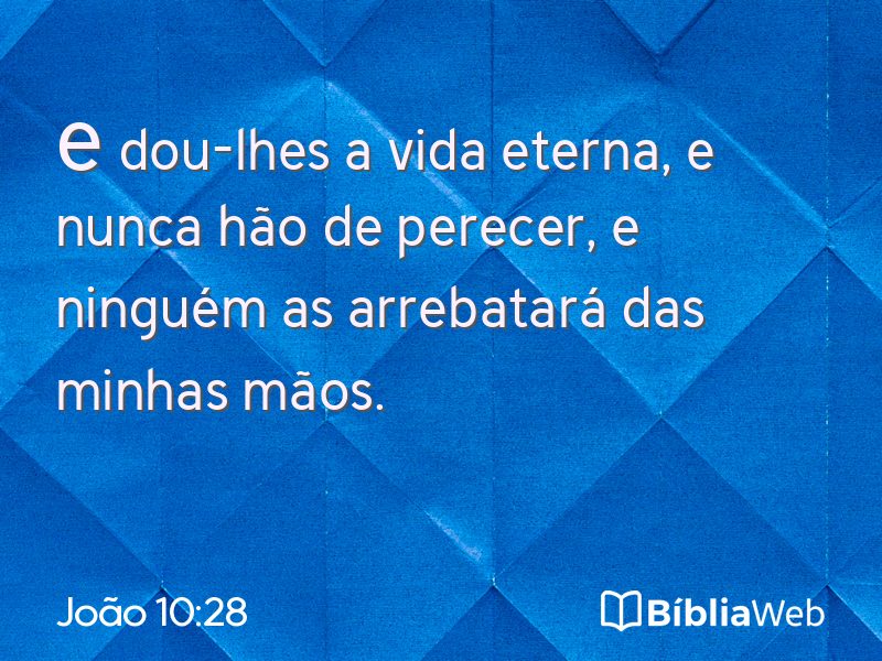 João 10:28 em imagem para compartilhar