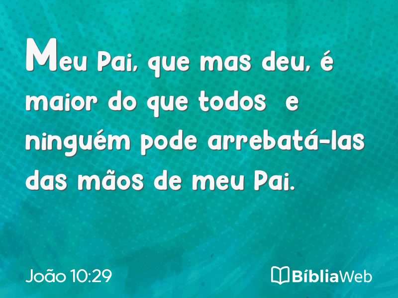 João 10:29 em imagem para compartilhar