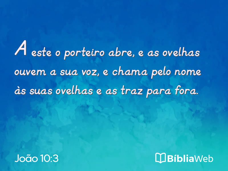 João 10:3 em imagem para compartilhar