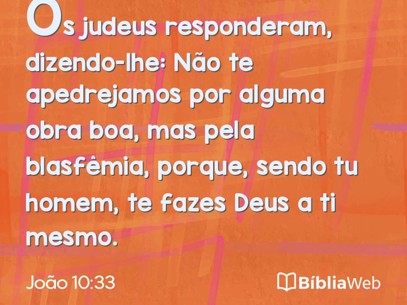 João 10:33 em imagem para compartilhar