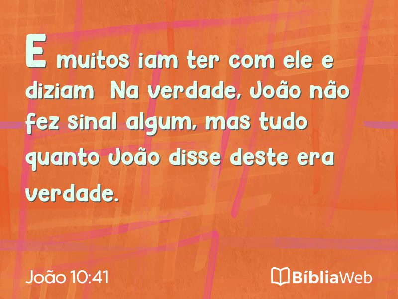 João 10:41 em imagem para compartilhar