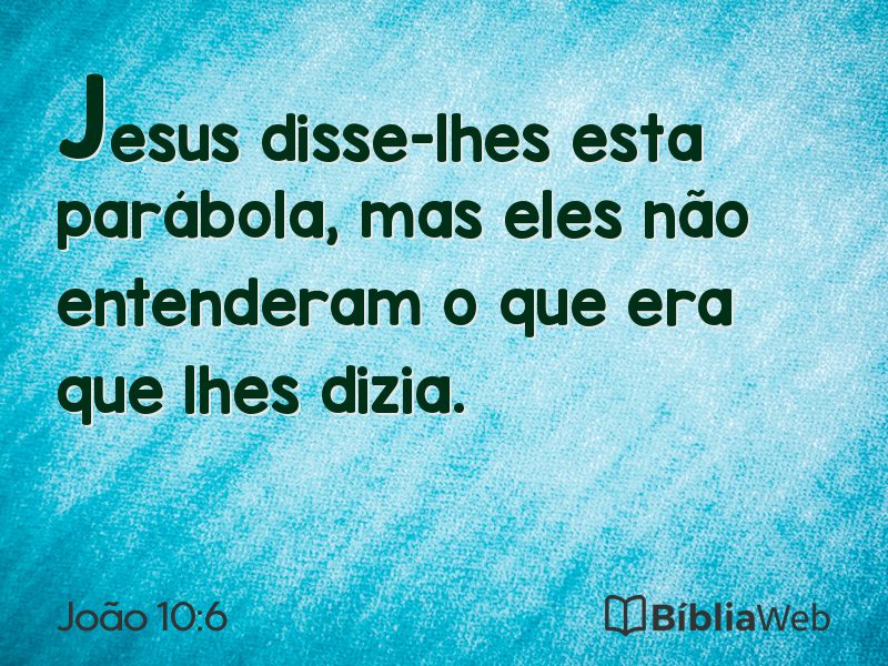 João 10:6 em imagem para compartilhar