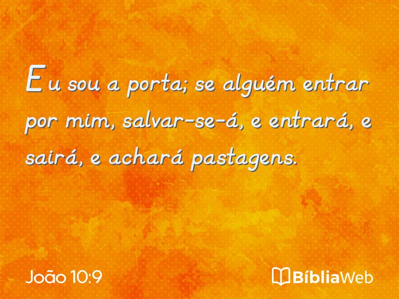João 10:9 em imagem para compartilhar