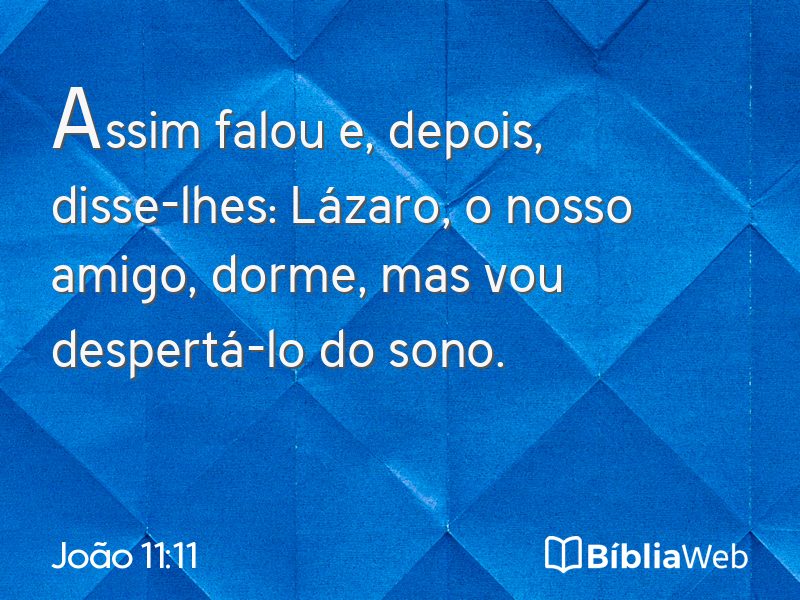 João 11:11 em imagem para compartilhar