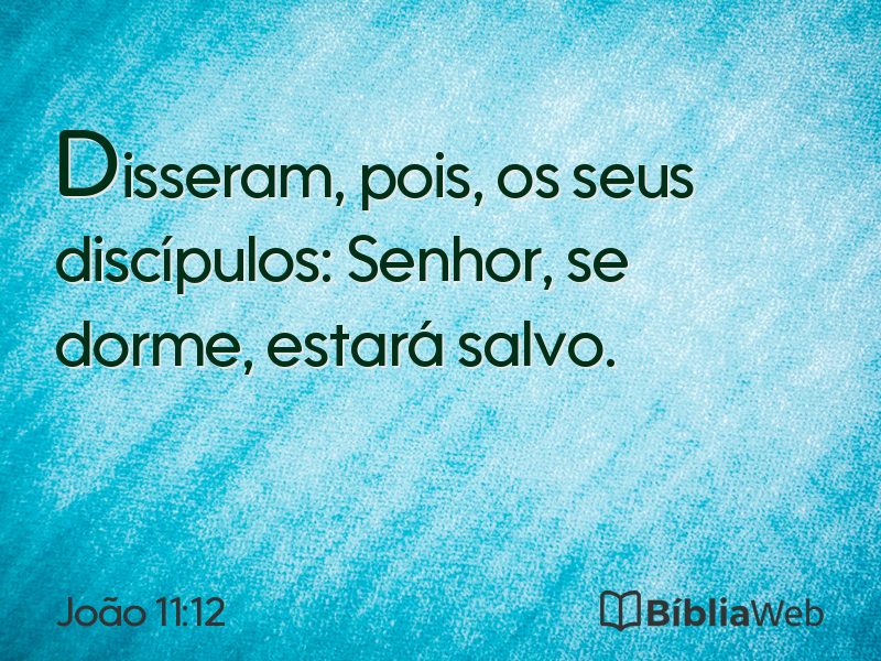 João 11:12 em imagem para compartilhar