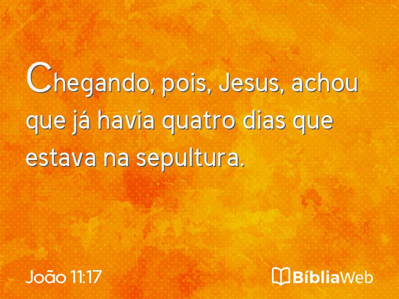 João 11:17 em imagem para compartilhar
