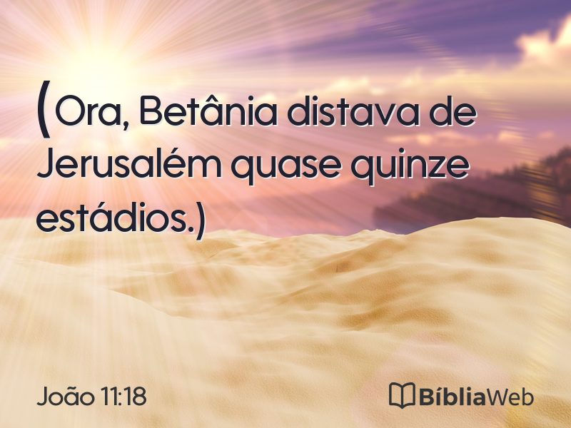 João 11:18 em imagem para compartilhar