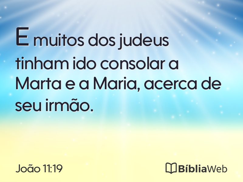 João 11:19 em imagem para compartilhar