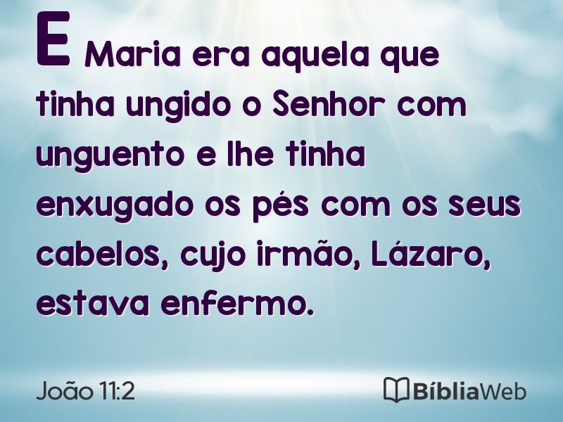 João 11:2 em imagem para compartilhar