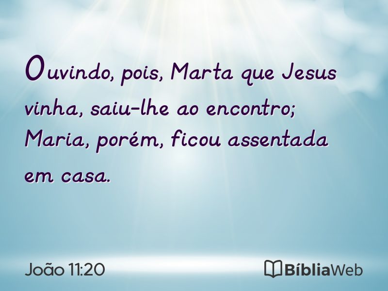 João 11:20 em imagem para compartilhar