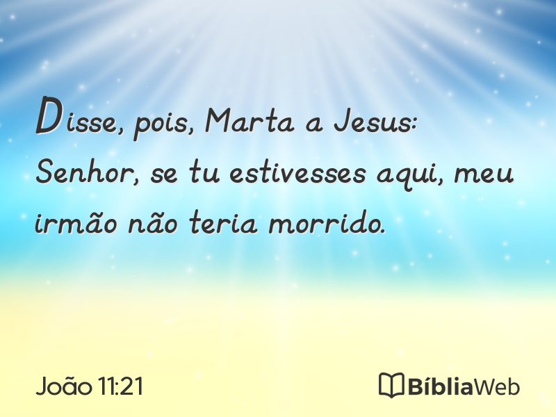 João 11:21 em imagem para compartilhar
