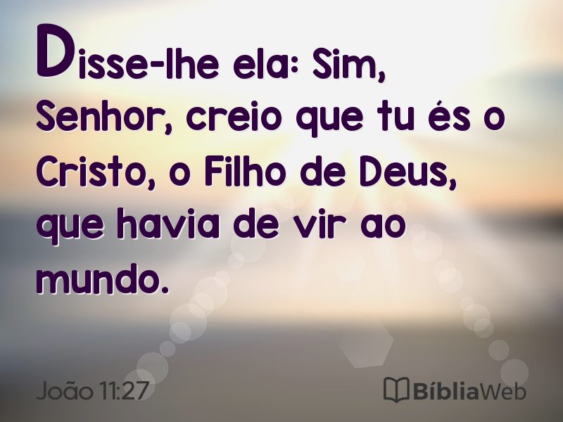 João 11:27 em imagem para compartilhar