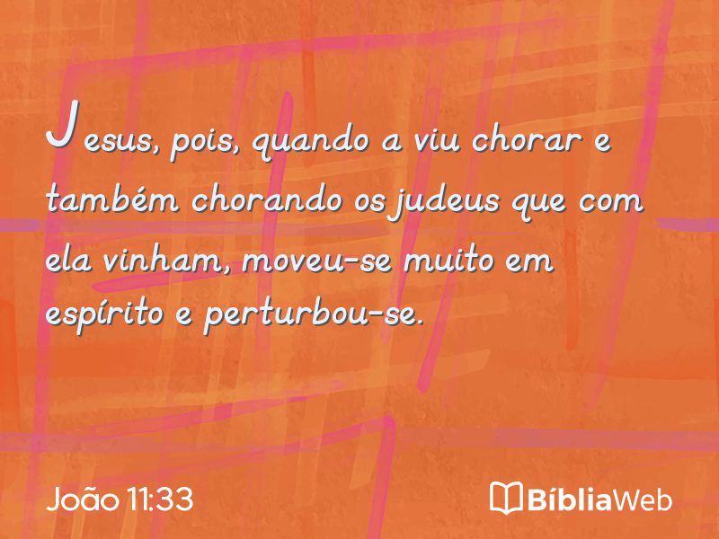 João 11:33 em imagem para compartilhar