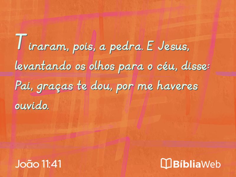 João 11:41 em imagem para compartilhar