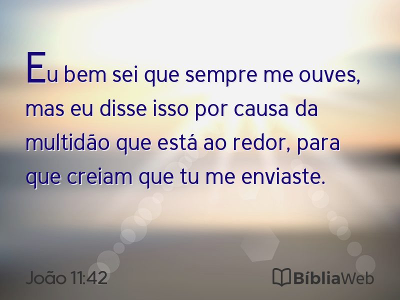João 11:42 em imagem para compartilhar