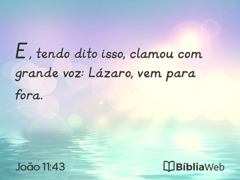 João 11:43 em imagem para compartilhar