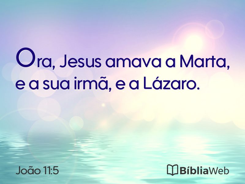 João 11:5 em imagem para compartilhar