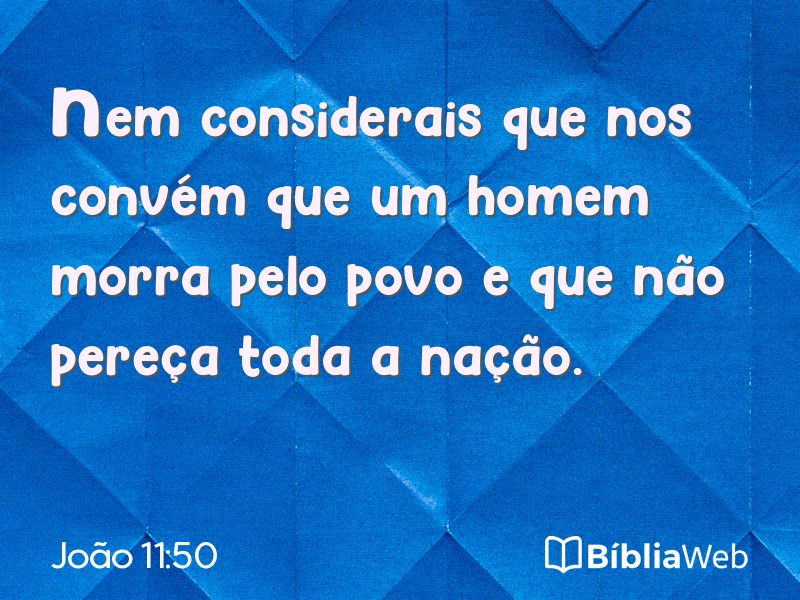 João 11:50 em imagem para compartilhar