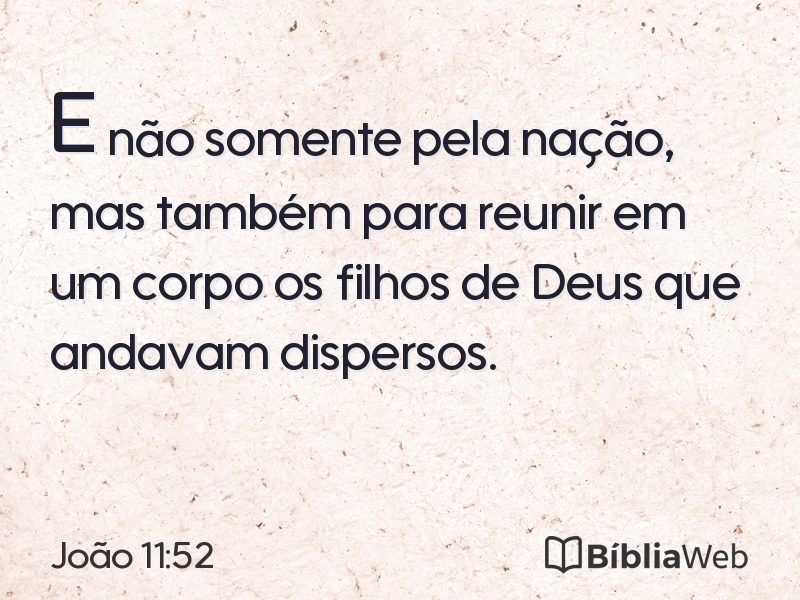 João 11:52 em imagem para compartilhar