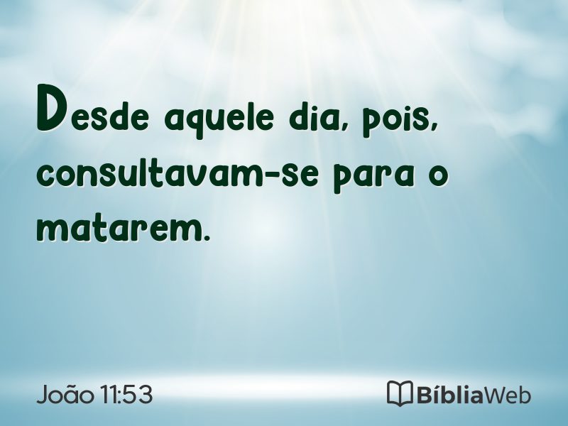 João 11:53 em imagem para compartilhar