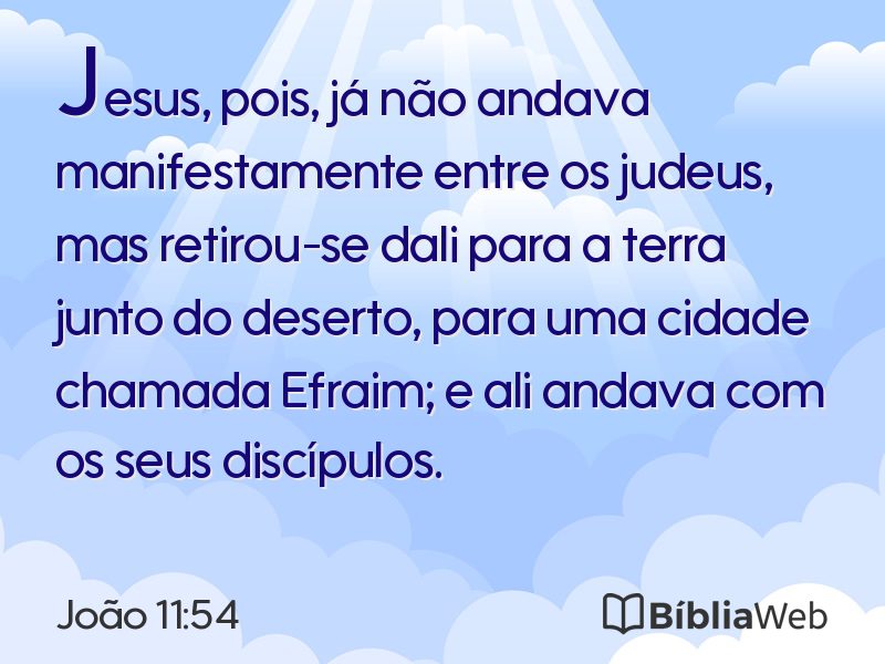 João 11:54 em imagem para compartilhar