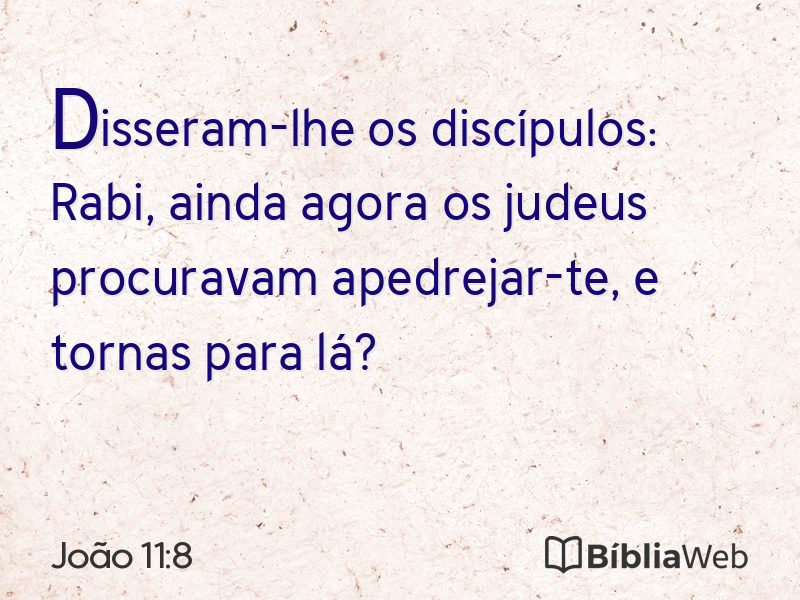 João 11:8 em imagem para compartilhar