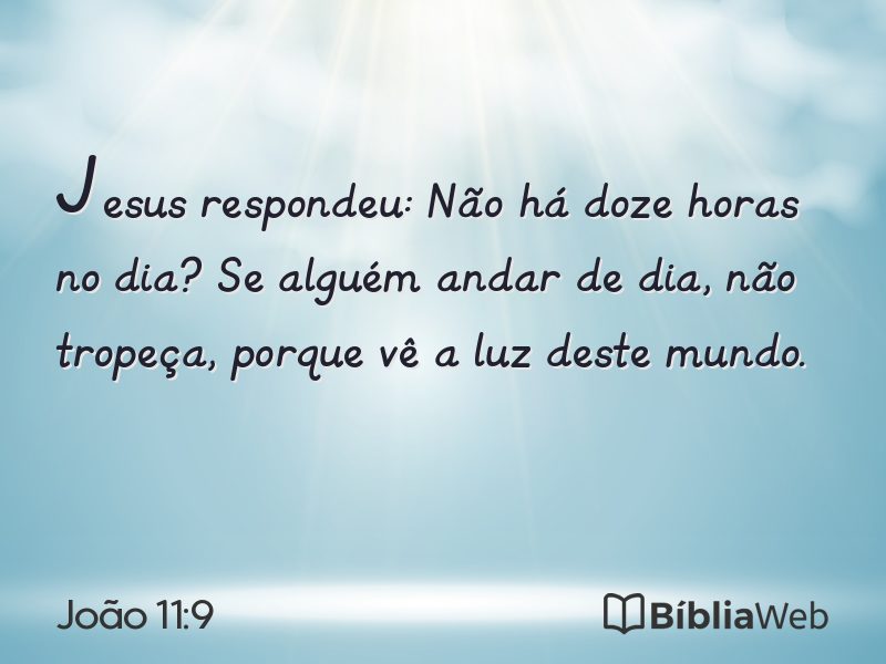 João 11:9 em imagem para compartilhar