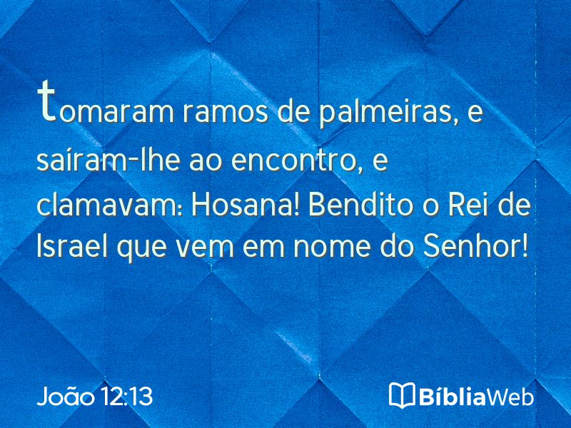 João 12:13 em imagem para compartilhar