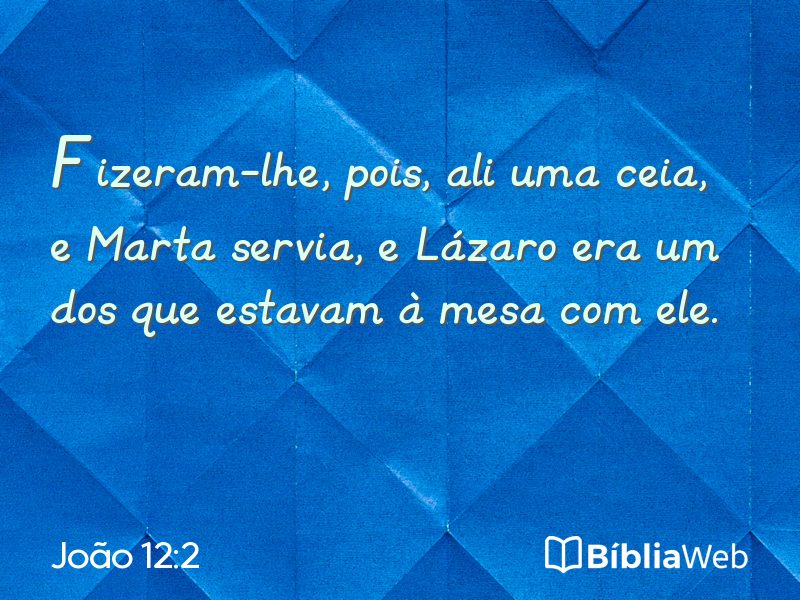 João 12:2 em imagem para compartilhar